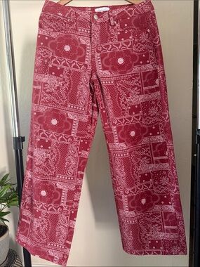 Daydreamer Bandana Jeans Rust Red Baggy Boho Size 29